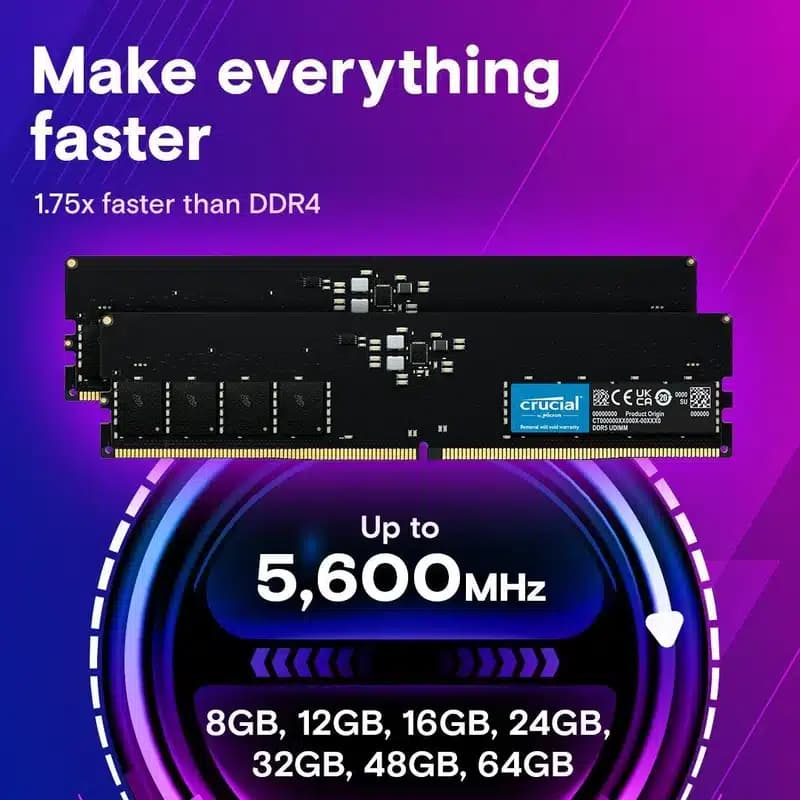 رم دسکتاپ DDR5 تک کاناله 5600 مگاهرتز CL46 لکسار ظرفیت 16 گیگابایت — تصویر ۱۲