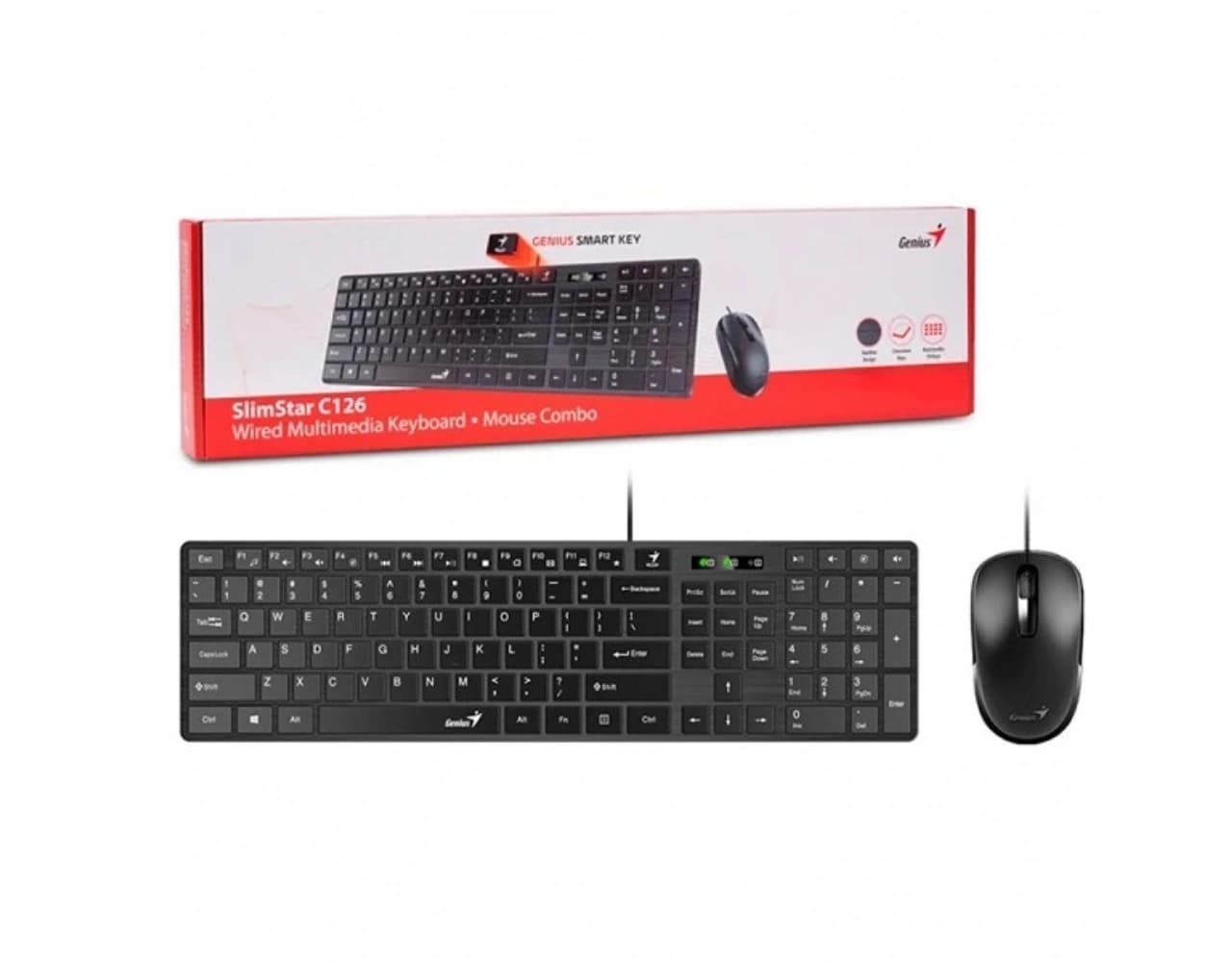 کیبورد و ماوس جنیوس SlimStar C126 — تصویر ۲
