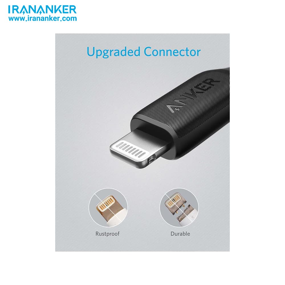 کابل انکر Powerline III – USB to Lightning طول 90 سانتی متر – مدل A8812 — تصویر ۳