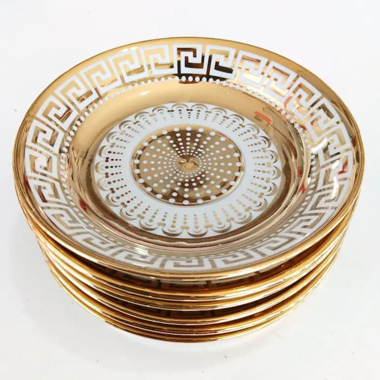 نعلبکی چینی گلد مدل ورساچه بسته 6 عددی — تصویر ۱۲