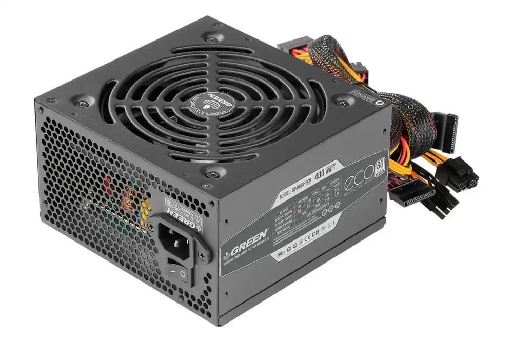 منبع تغذیه کامپیوتر گرین GP400A-ECO Bronze توان 400 وات کارکرده