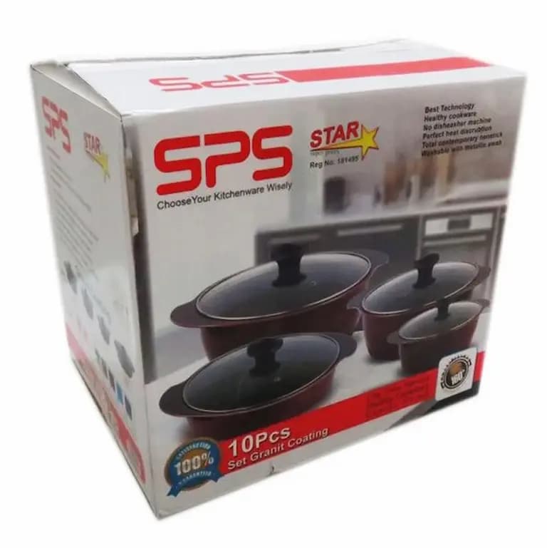 سرویس قابلمه SPS اس پی اس 10 پارچه گرانیتی — تصویر ۲