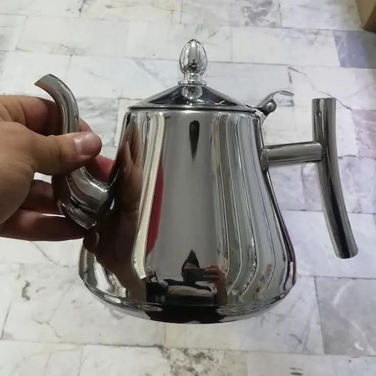 قوری استیل عربی 1 لیتری یونیک کلاسیک آهنربا نگیر — تصویر ۵