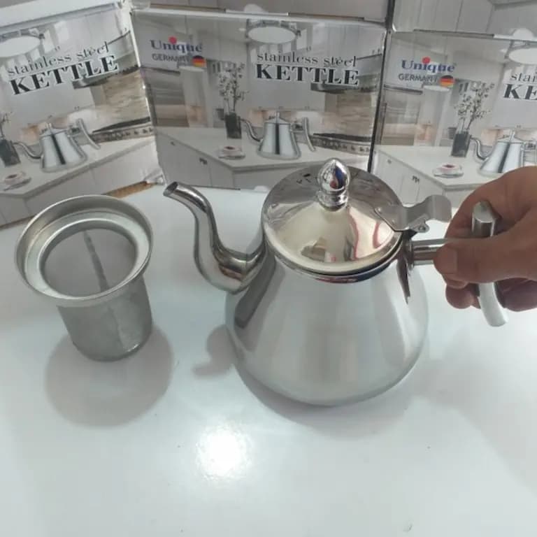 قوری استیل عربی 1 لیتری یونیک کلاسیک آهنربا نگیر — تصویر ۸