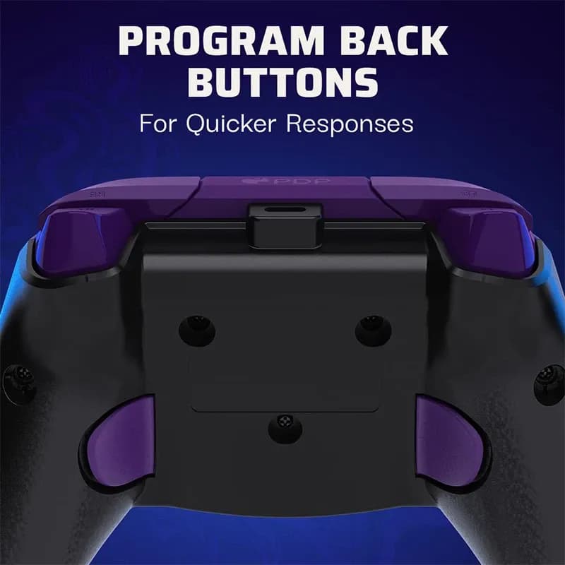 دسته بازی سیم دار ایکس باکس PDP مدل Rematch Purple Fade — تصویر ۱۰