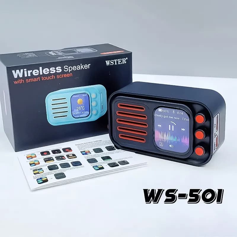 اسپیکر بلوتوثی قابل حمل وستر مدل Wster WS-501 – مشکی — تصویر ۵