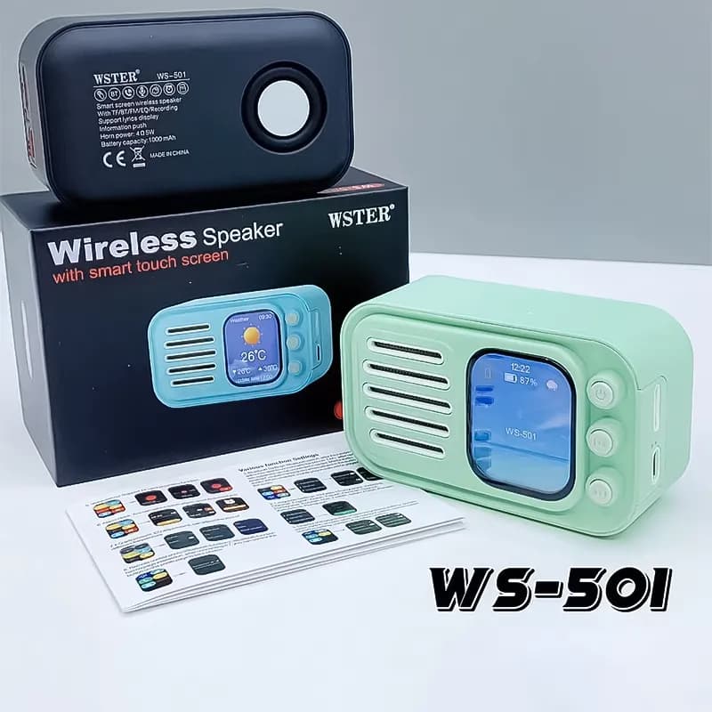 اسپیکر بلوتوثی قابل حمل وستر مدل Wster WS-501 – سبز — تصویر ۹
