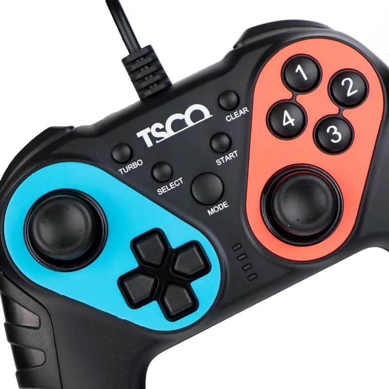 دسته بازی سیم دار حرفه ای شوکدار تسکو مدل Tsco TG 117 — تصویر ۸