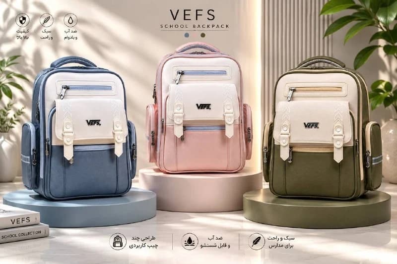 کوله پشتی مدرسه VEFS کد 4001 — تصویر ۳