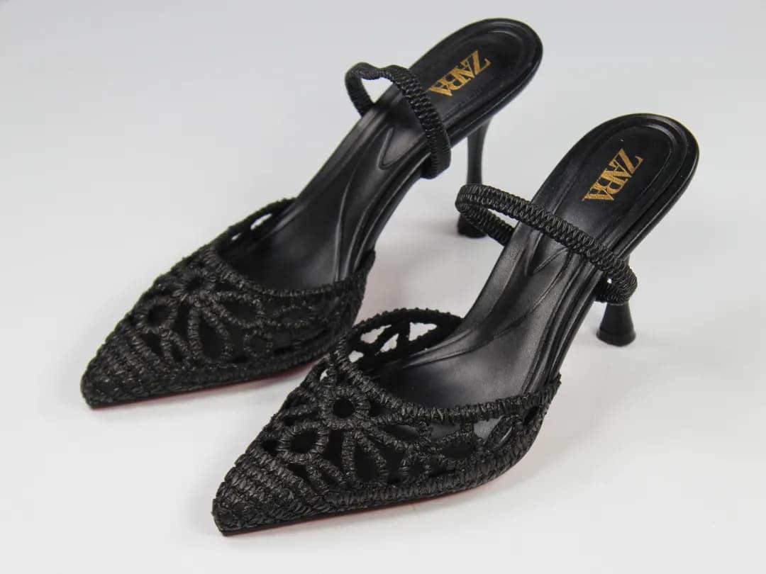 کفش پاشنه 7 سانت حصیری زارا | Zara — تصویر ۶