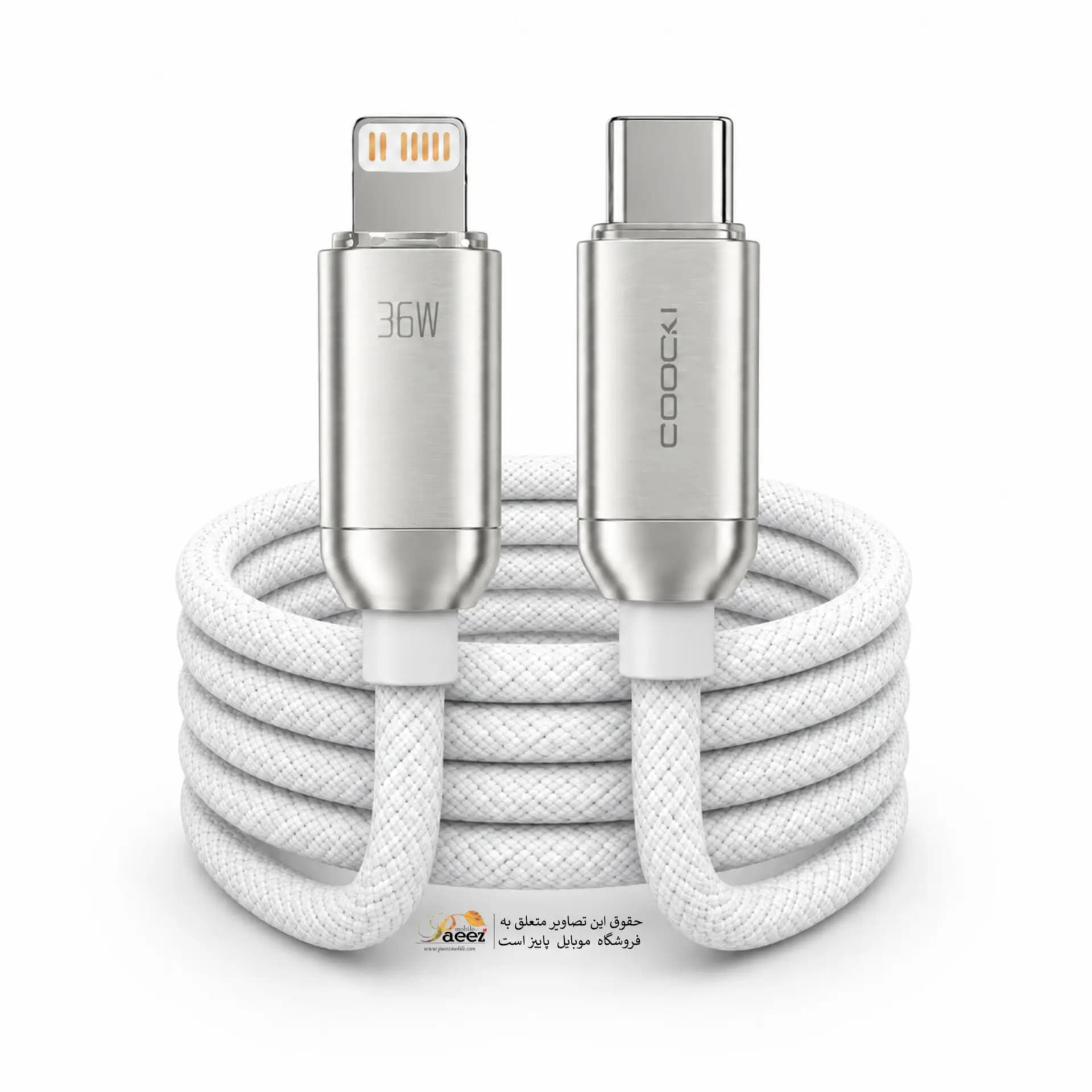 کابل شارژ آیفون 12Pro Max توکی 36 وات | USB-C به لایتنینگ اصلی — تصویر ۶