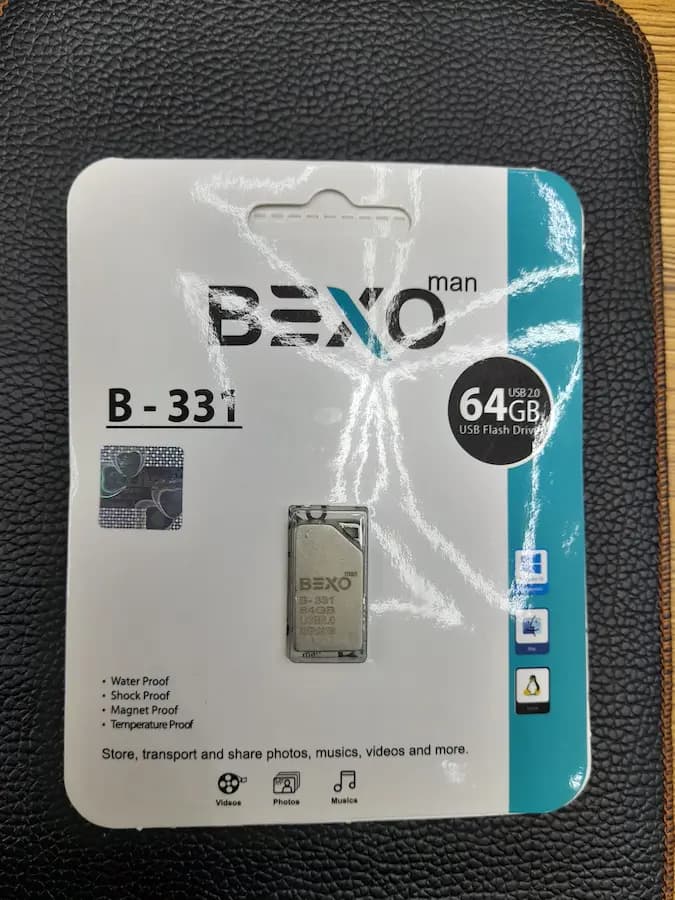 فلش مموری بکسو مدل B-331 ظرفیت 64 گیگابایت با گارانتی آواتک — تصویر ۳
