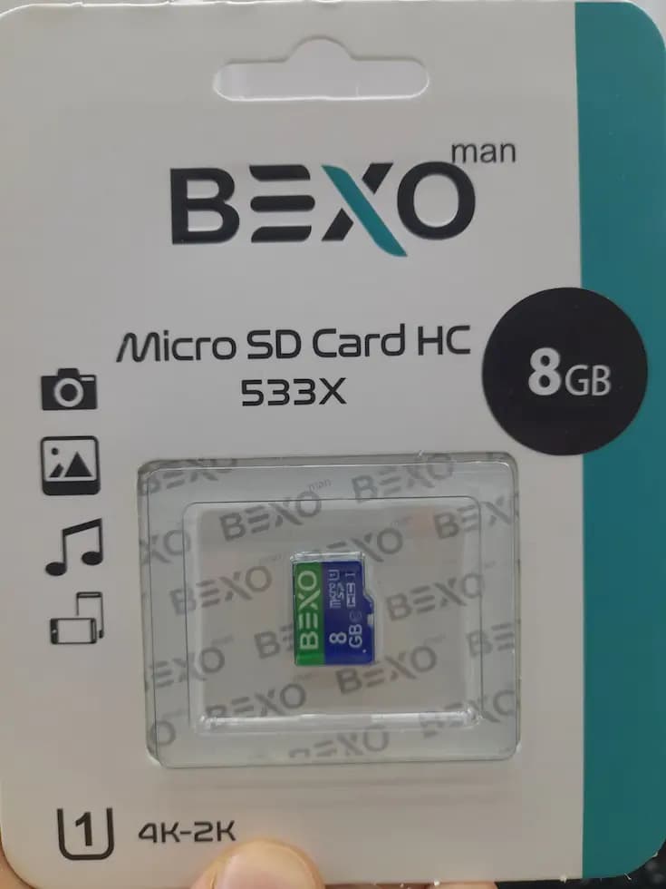 کارت حافظه ۸ گیگ Bexo کلاس ۱۰ (C10 U1) سرعت ۸۰ مگابایت بر ثانیه ۵۳۳X