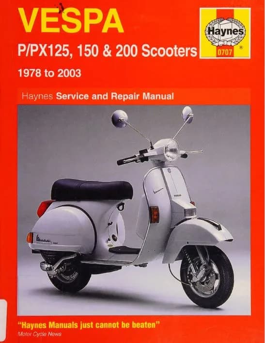 دانلود کتاب Haynes Vespa P/PX125, 150 & 200 Service and Repair Manual