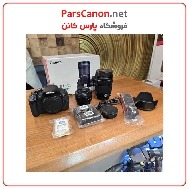 دوربین کانن دست دوم مدل Canon EOS 700D Kit 18-135mm IS STM + EF 50mm f/1.8 STM stock