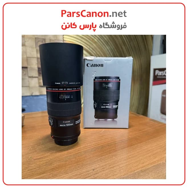 لنز کانن دست دوم مدل Canon EF 100mm f/2.8L Macro IS USM Stock