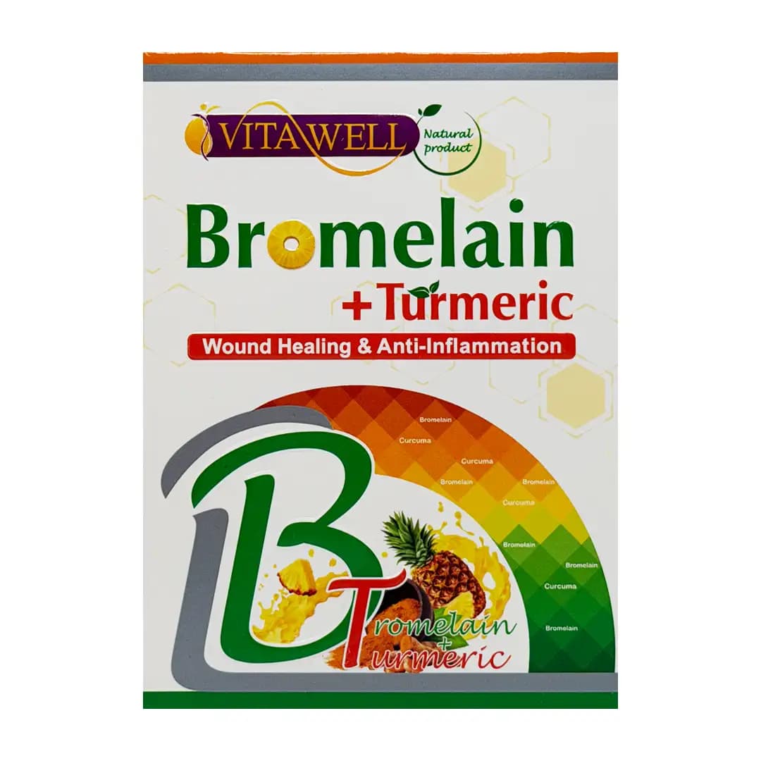 کپسول بروملین + تورمریک 30 عددی ویتاول — تصویر ۳