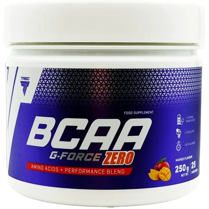 پودر BCAA G-FORCE ZERO 250 گرم با طعم انبه ترک