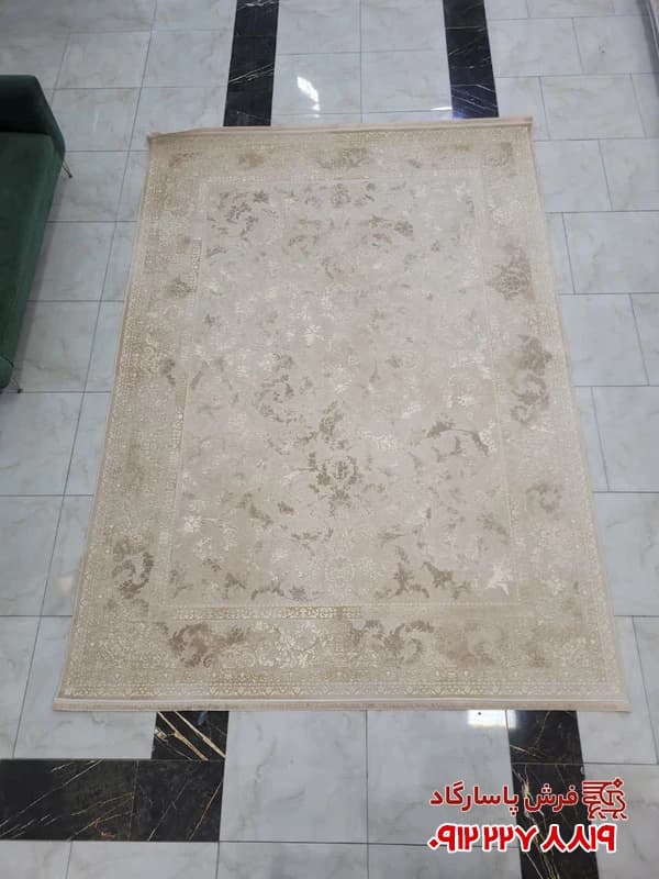 فرش 1200 شانه موکا طرح افشان وینتیج — تصویر ۸