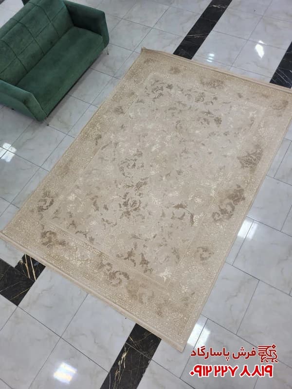 فرش 1200 شانه موکا طرح افشان وینتیج — تصویر ۶