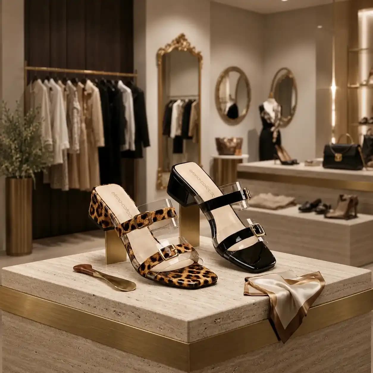صندل پاشنه دار 23158 — تصویر ۳