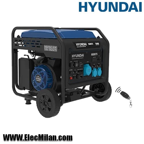 موتور برق بنزینی هیوندای تکفاز مدل HG-8075 — تصویر ۲
