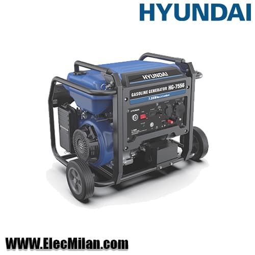 موتور برق بنزینی هیوندای تکفاز مدل HG-7556 PRO