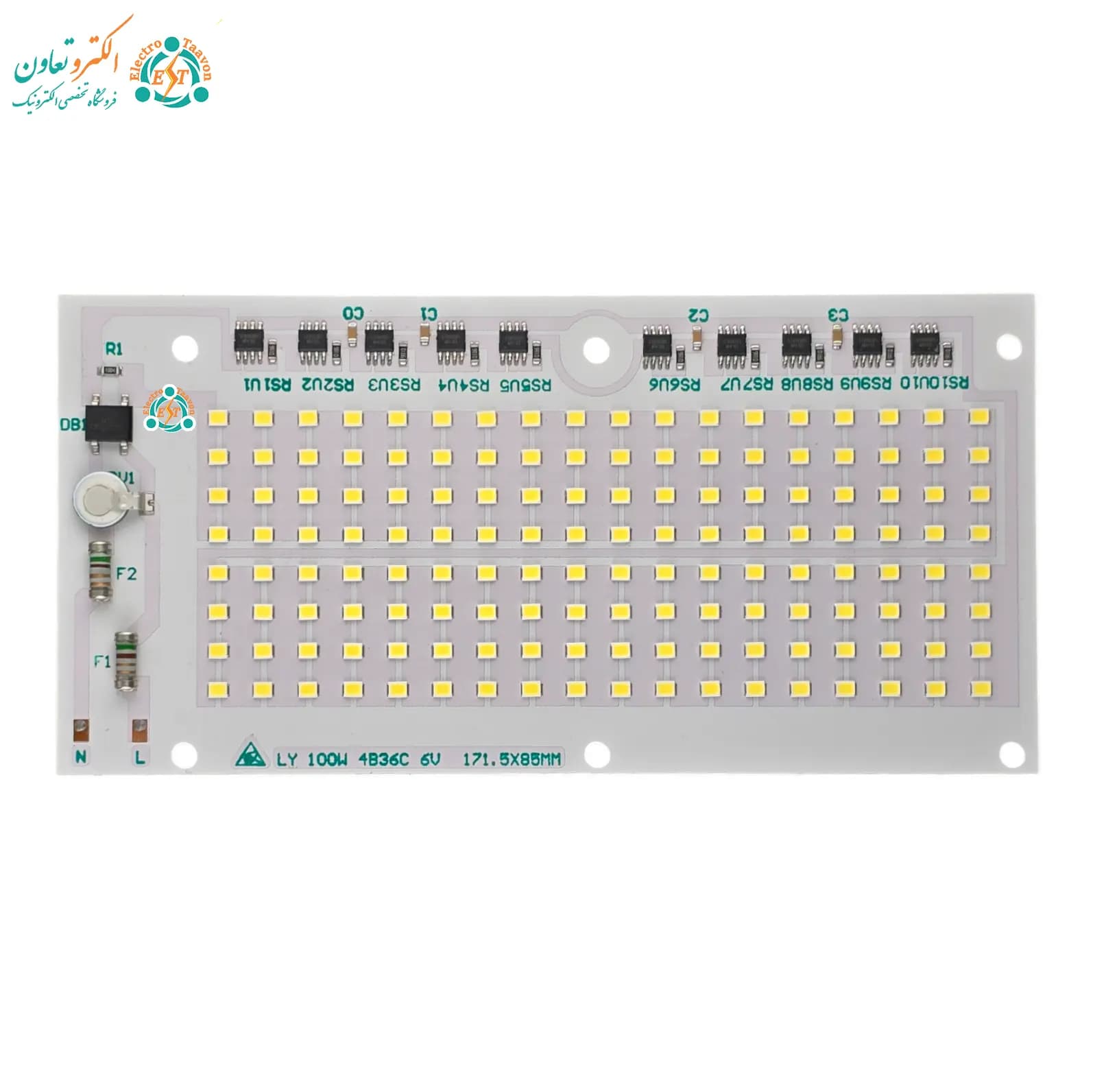 ال ای دی بلالی 100 وات 220 ولت SMD سفید مهتابی مدل LY — تصویر ۵