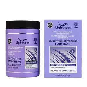 ماسک مو لایتنس مدل Biotin مناسب موی چرب حجم 1000 میلی لیتر — تصویر ۶