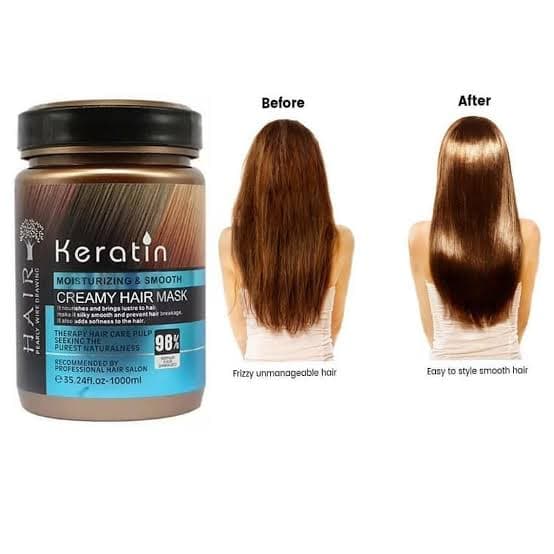 ماسک مو کراتین هیر hair فری سولفات حجم 1000میلی لیتر — تصویر ۸