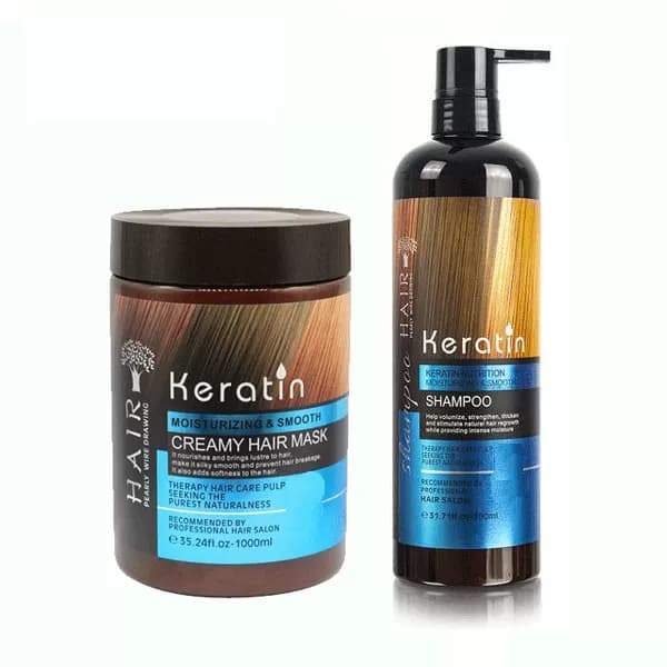 ماسک مو کراتین هیر hair فری سولفات حجم 1000میلی لیتر — تصویر ۹
