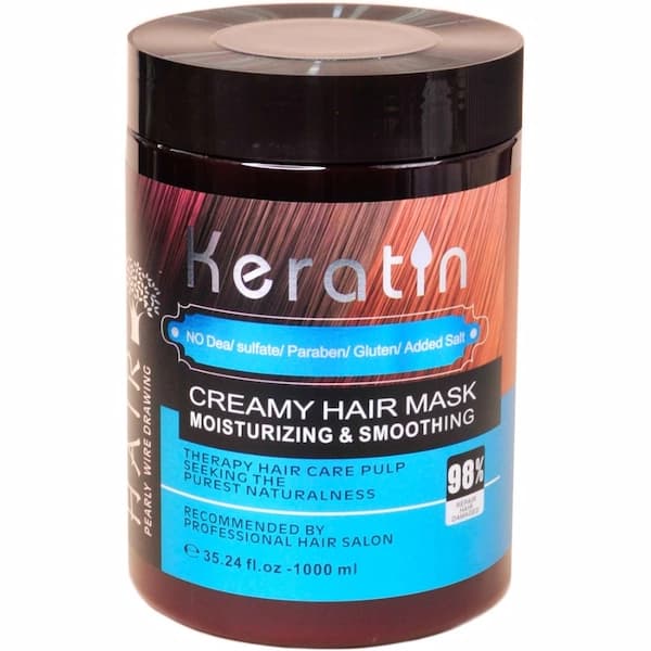ماسک مو کراتین هیر hair فری سولفات حجم 1000میلی لیتر — تصویر ۲
