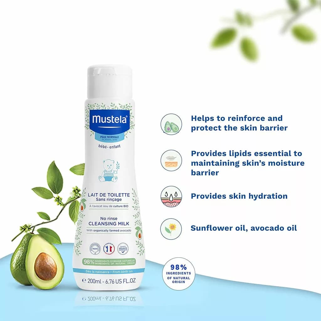 لوسیون بدون آبکشی ماستلا 98% ارگانیک آووکادو 200 میل Mustela — تصویر ۵