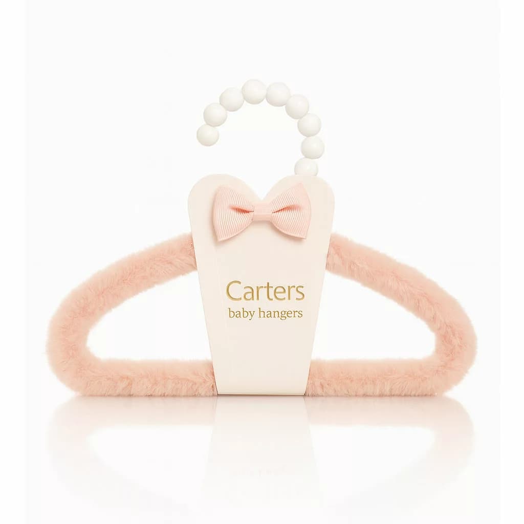 چوب لباسی کارترز خز پولیشی کرم صدفی پاپیون دار Carters — تصویر ۳