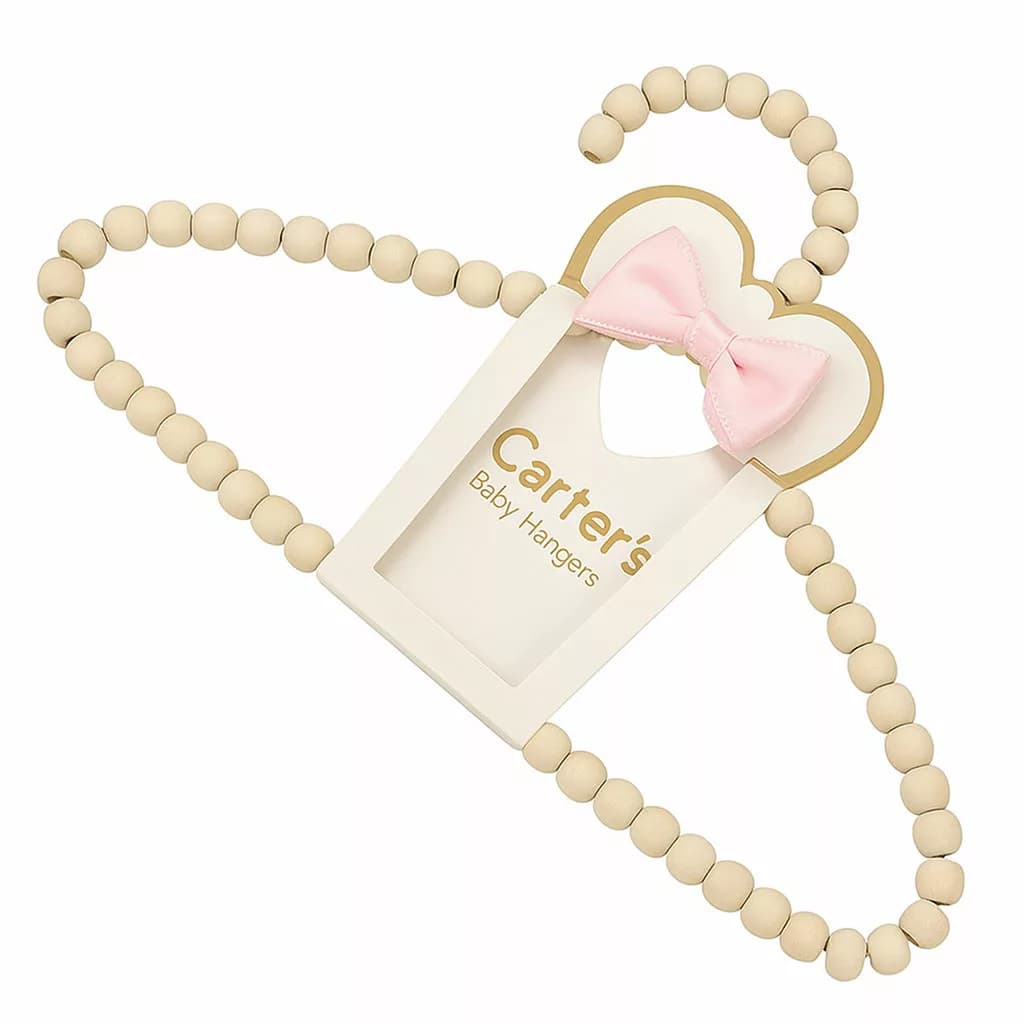 چوب لباسی مرواريدی چوبی پاپيون رنگی کارترز Carters