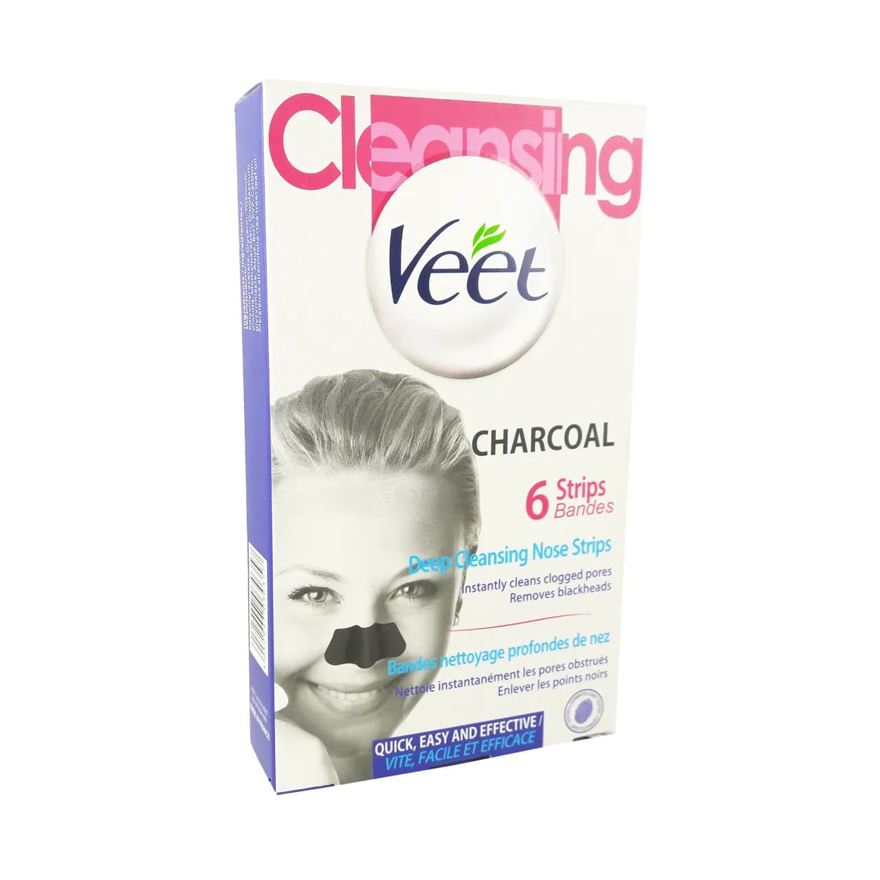 چسب‌ بینی جوش سرسیاه ویت veet مدل ذغالی بسته 6 عددی — تصویر ۵