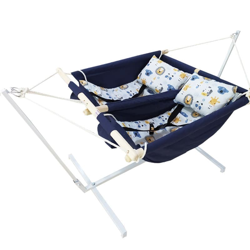 گهواره سنتی دو قلو پایه دار بانوچ شیر آنیا Aniya — تصویر ۲