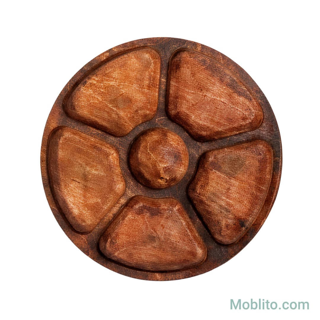 اردوخوری چوبی گرد 6 قسمتی