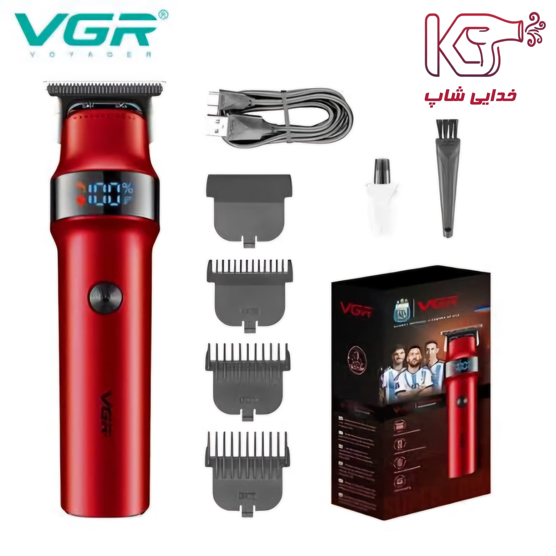 ماشین اصلاح وی جی آر مدل V987 با تیغه سرامیک و ضد آب — تصویر ۱۲