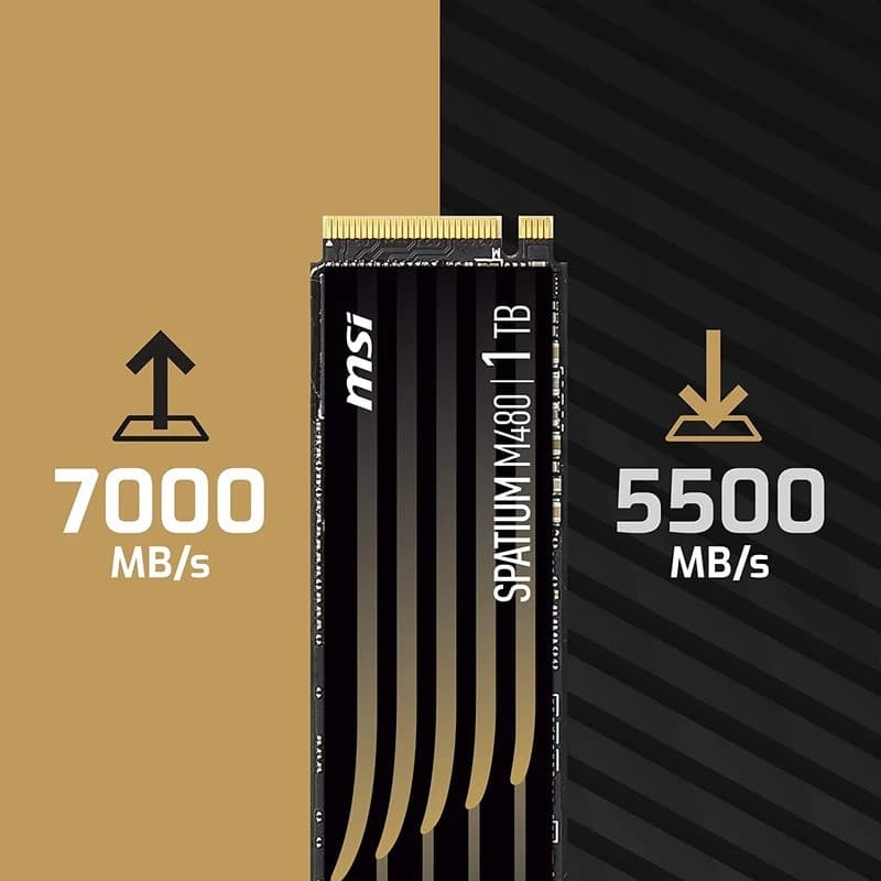 اس اس دی اینترنال ام اس آی مدل SPATIUM M480 PRO PCIe 4.0 NVMe M.2 ظرفیت یک ترابایت — تصویر ۱۱