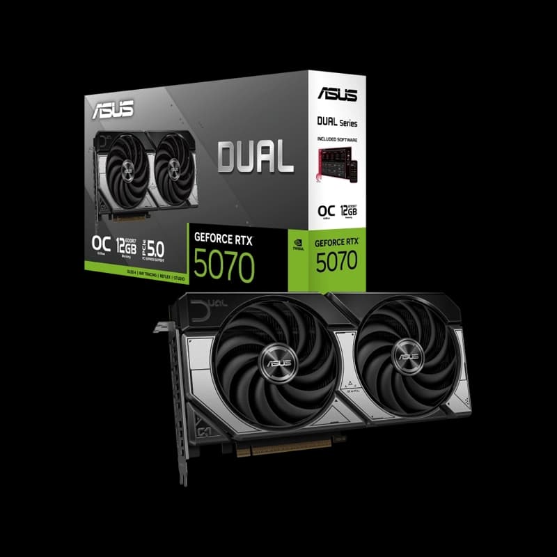 کارت گرافیک ایسوس Dual GeForce RTX5070 12GB GDDR7 OC Edition — تصویر ۲