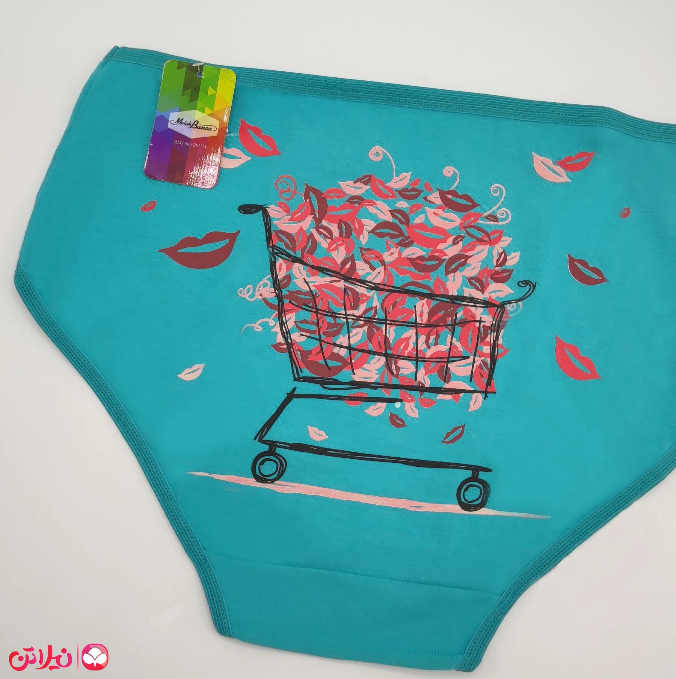 شورت زنانه چاپی بانو طرح لب — تصویر ۵