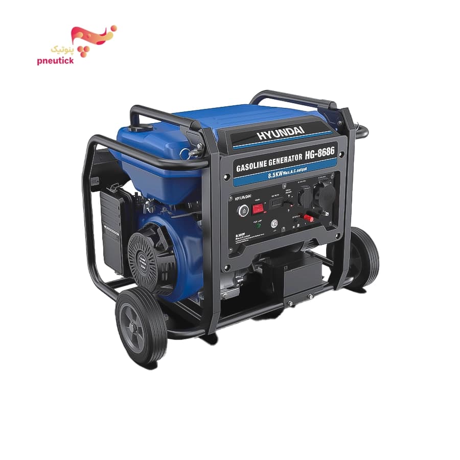 موتور برق بنزینی هیوندای مدل HG-8686 PRO | قدرت ۸.۵ کیلووات — تصویر ۳