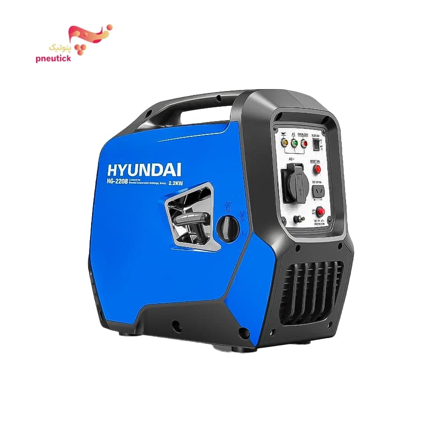 موتور برق اینورتر بنزینی سایلنت هیوندای مدل HG-2208 | قدرت ۲.۲ کیلووات — تصویر ۲
