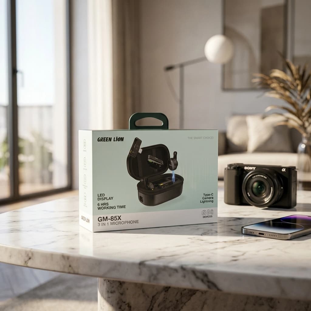 میکروفون بی سیم ۳ کاره گرین لاین مدل Green Lion GM-85X — تصویر ۱۱