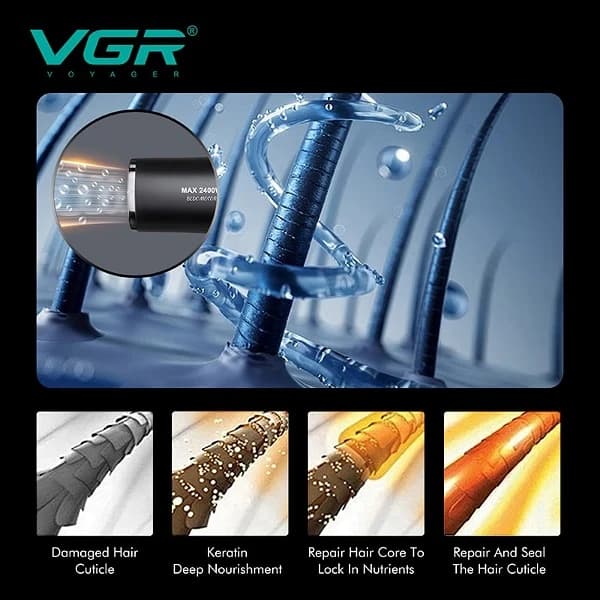 سشوار حرفه ای وی جی آر vgr v-469 — تصویر ۱۱