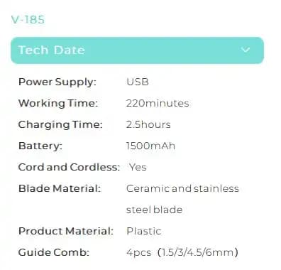ماشین اصلاح خط زن وی جی آر vgr v-185 — تصویر ۶