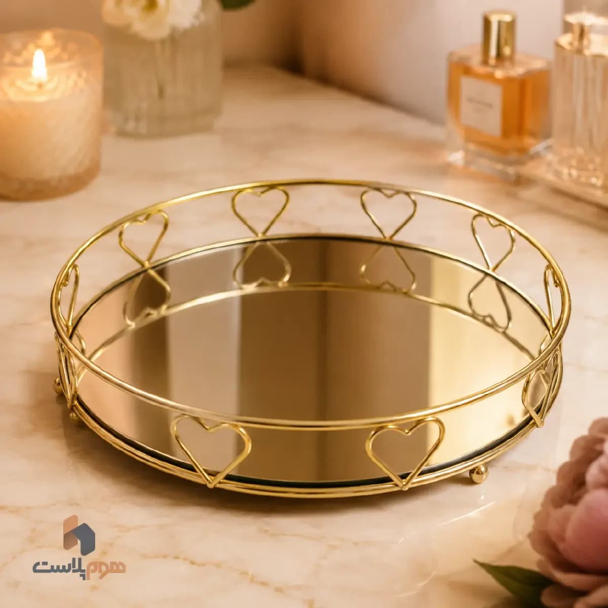 سینی کف آینه مخصوص پذیرایی و دکور