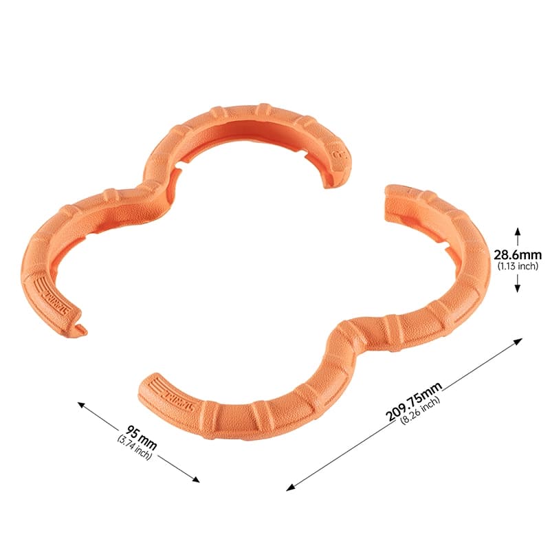 بامپر و محافظ دور بدنه آواتا ۳۶۰ | STARTRC DJI Avata EVA Propeller Guard – Orange Crash Protection Ring for Bulk/OEM — تصویر ۲