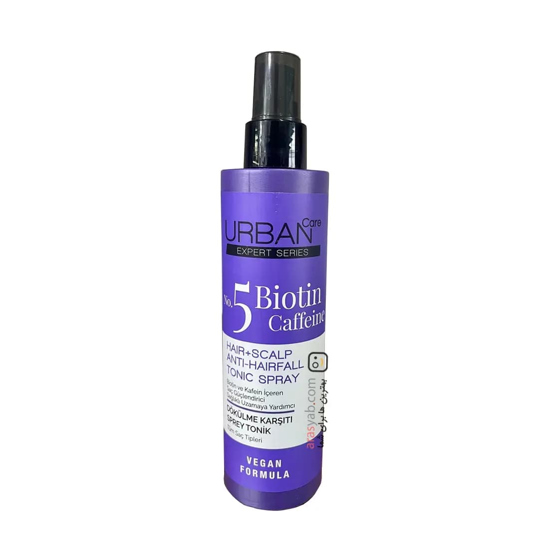 اسپری تونیک مو اوربان URBAN CARE حاوی بیوتین و کافئین با خاصیت ضد ریزش حجم 200 میل — تصویر ۳